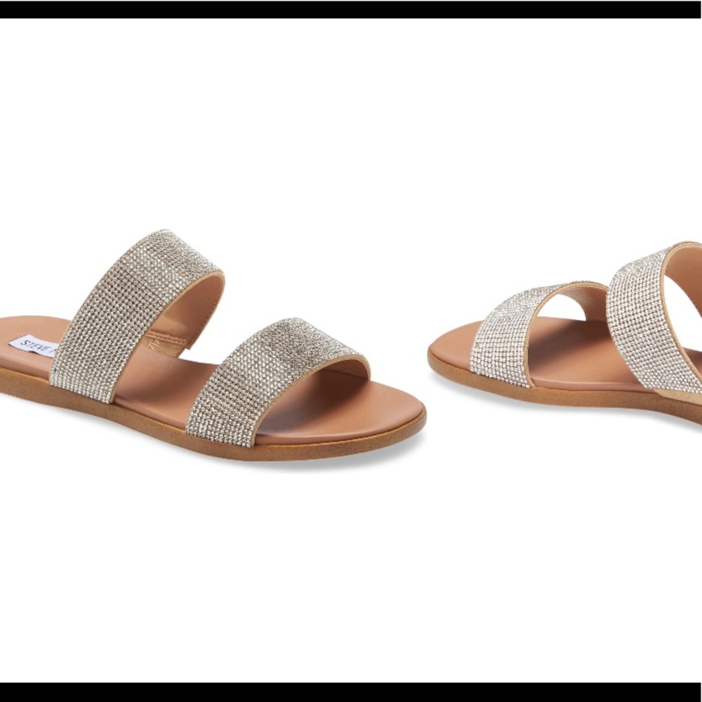 Steve Madden dual woven slide sandal